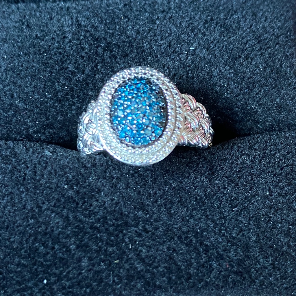 Blue Diamond Ring